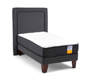 Cama europea funcional 1 plaza plus + respaldo