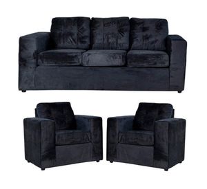 Juego de living 5 cuerpos Nize negro