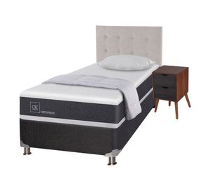 Box spring 1,5 plazas Ortopedic + set Níger/Tigris + almohada + plumón Cic