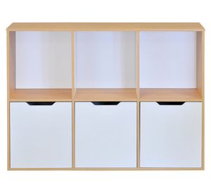 Organizador 6 espacios blanco-carvalo