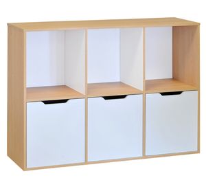 Organizador 6 espacios blanco-carvalo