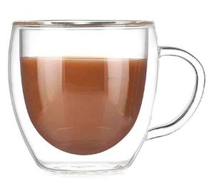 Set taza 250 ml borosilicato transparente 2 unidades