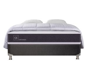 Box spring 2 plazas Ortopedic B5 + almohadas + plumón Cic