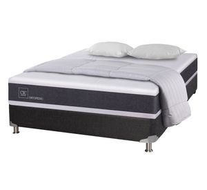 Box spring 2 plazas Ortopedic B5 + almohadas + plumón Cic