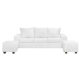 Juego de living 5 cuerpos Kahlo blanco Innovamuebles