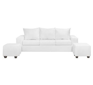 Juego de living 5 cuerpos Kahlo blanco Innovamuebles