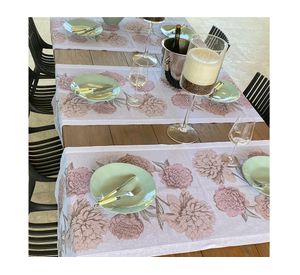 Camino de mesa Gardenia blanco velo organza 180x60 cm