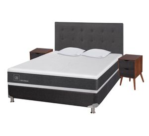 Box spring 2 plazas Ortopedic B5 + set Éufrates/ Niger + almohadas viscoelásticas Cic