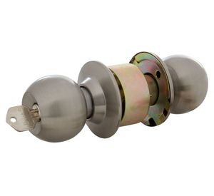 Cerradura cilíndrica pomo dormitorio plata antibacteriana Bash