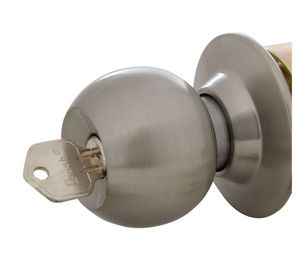 Cerradura cilíndrica pomo dormitorio plata antibacteriana Bash
