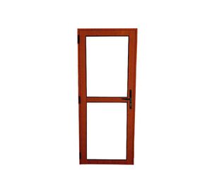 Puerta Interior Vidriada Aluminio 80x200 cm Madera AM-35 Mundo Glass