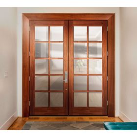 Puerta Pino Radiata Sevillana 80x210 cm 10 Vidrios Moldupanel