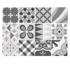 Vinilo adhesivo 15x15 cm Santa Cruz 12 unidades