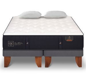Cama europea 2 plazas Premium base dividida + almohadas viscoelásticas Cic