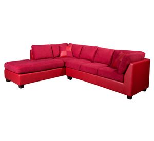 Sofá seccional izquierdo 5 cuerpos Padua burdeo