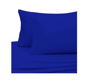 Juego sábanas king 144 hilos azul