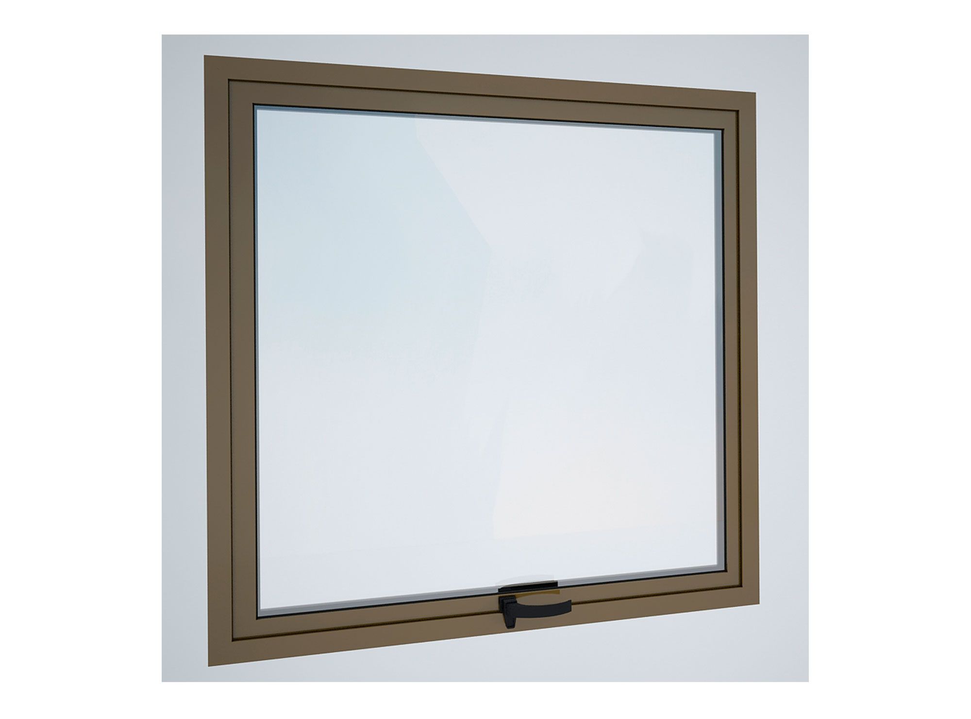 Ventana Aluminio 80x80 cm Termopanel Proyectante Blanca Mundo Glass