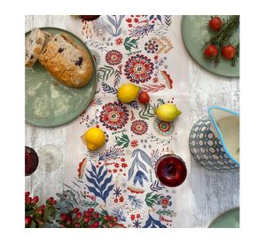 Camino mesa impermeable Color folk 150x36 cm