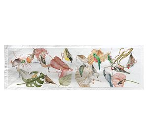 Camino de mesa Esperanza  blanco velo organza 180x60 cm