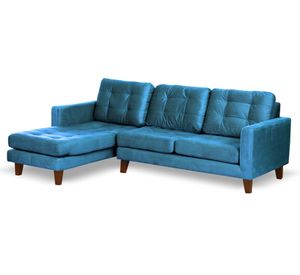 Sofá chaise izquierdo Nápoles azul Latam Home