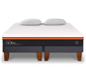 Cama europea 2 plazas Bee Comfort base dividida+ 2 almohadas Cic