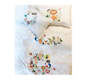 Funda de plumón Zoo blanco cuna