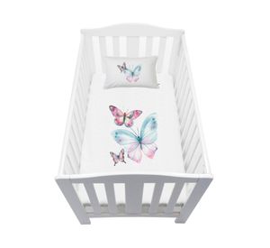 Cubreplumón colecho Mariposas blanco