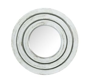 Espejo redondo blanco 3 un. 27.5x27.5 cm