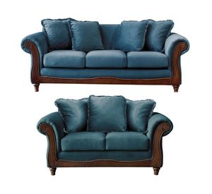 Juego de living Rímini azul petróleo Latam Home