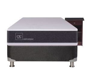Box spring New Ortopedic  1 plaza + velador Dublin Cic