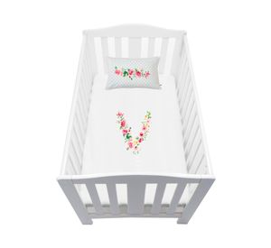 Cubreplumón colecho Vintage V blanco