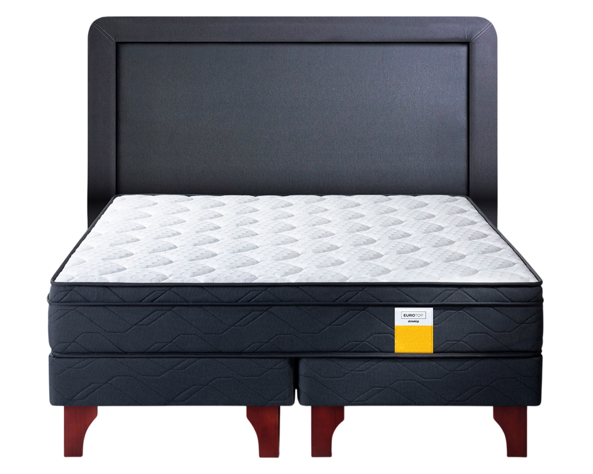 Drimkip Cama europea Eurotop Queen base dividida + Respaldo
