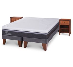 Cama europea king Ortopedic Advance + velador New Torino Cic