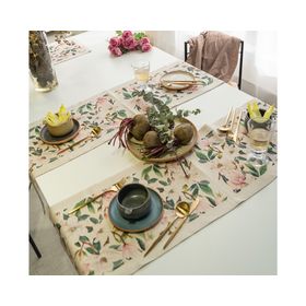 Camino de mesa Magnolia crudo linet 150x36 cm