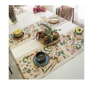 Camino de mesa Magnolia crudo linet 150x36 cm