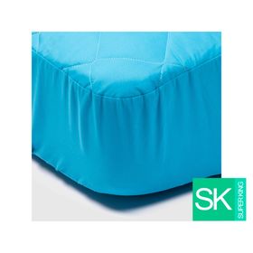 Cubre colchón Súper king celeste