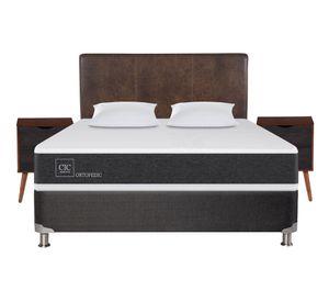 Box spring 2 plazas Ortopedic B5 + set Baker/ Niger + almohadas viscoelásticas Cic