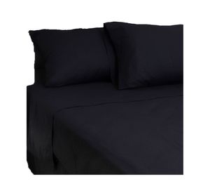 Juego de sábanas 1 plaza 144 Hilos negro