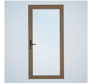 Puerta Interior vidriada 95x200 cm Aluminio termopanel derecha Titanio Mundo Glass