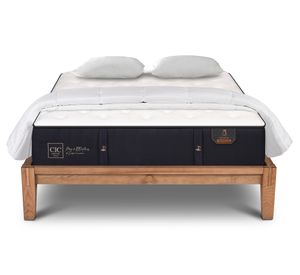 Cama europea Oak King Premium + 2 almohadas viscoelásticas+plumón Cic