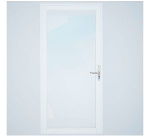 Puerta vidriada 75x200 cm termopanel izquierda blanca Mundo Glass