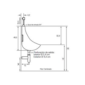 Urinario New campus blanco Fanaloza