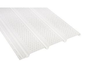 Siding pvc perforado blanco 0,30x3,66m modelo americano Dvp