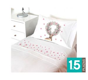 Juego Sábanas 1.5 plazas Venado blanco
