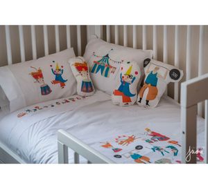 Cubreplumón cuna Circo blanco