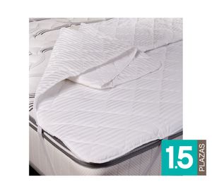 Cubre colchón blanco 1.5 plazas 2 un.