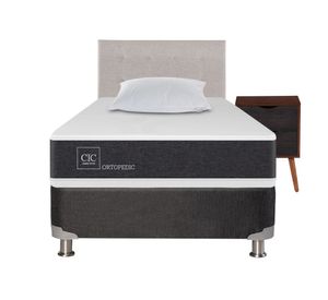 Box spring 1,5 plazas Ortopedic + set Níger/Tigris + almohada viscoelástica Cic
