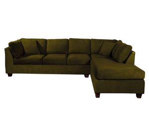 Sofá seccional derecho 5 cuerpos Padua verde