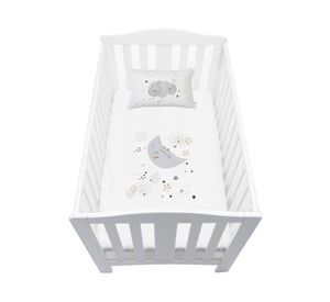 Cubreplumón cuna Luna blanco