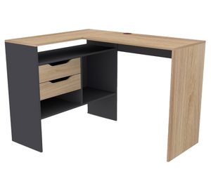 Escritorio 2 cajones Milán grafito/olmo